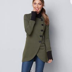 Venus Knit Asymmetrical Button front Jacket Size 4